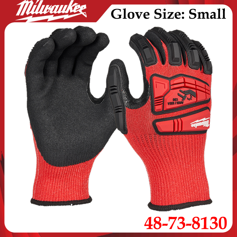 Work Glove Impact - Milwaukee 48-73-8130 Small Impact Work Gloves