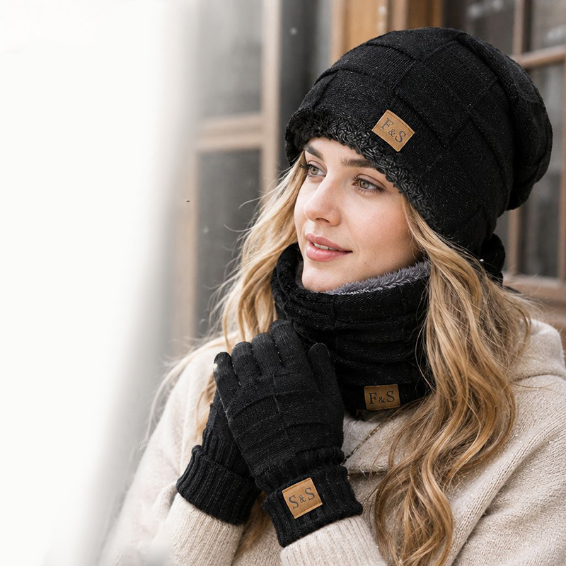 Winter Warm Thick Hat Scarf an - Wool Glove Lined review and price