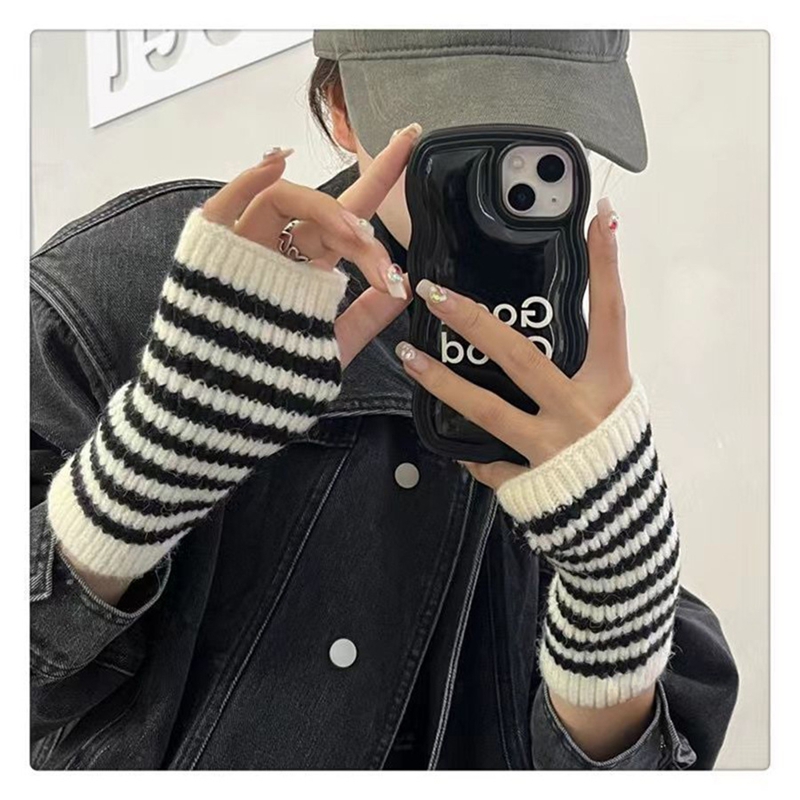 Short Striped Fingerless Glove - Fingerless Glove Knit review and price