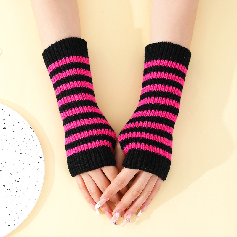 Short Striped Fingerless Glove - Fingerless Glove Knit review and price